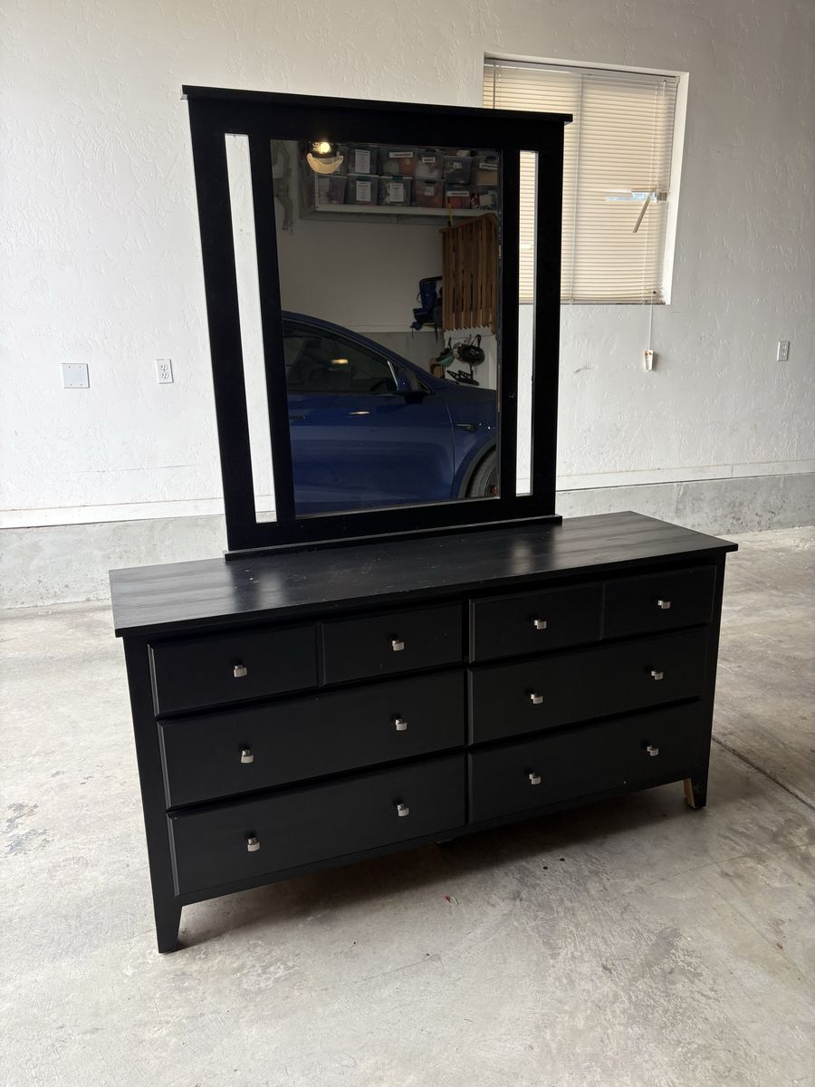 Dresser with mirror
