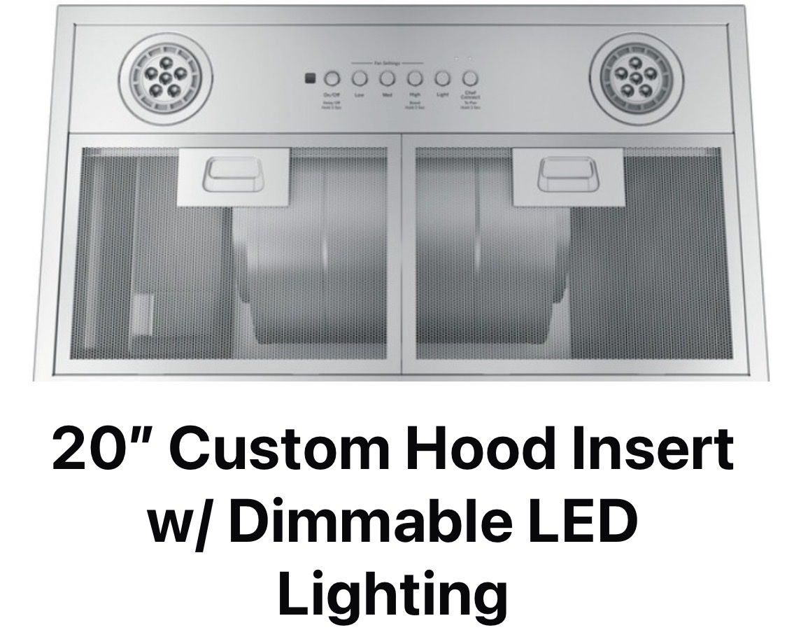 NEW GE Profile UVC7300SLSS 20" Custom Hood Insert - Stainless Steel, 390 CFM, Dimmable LED