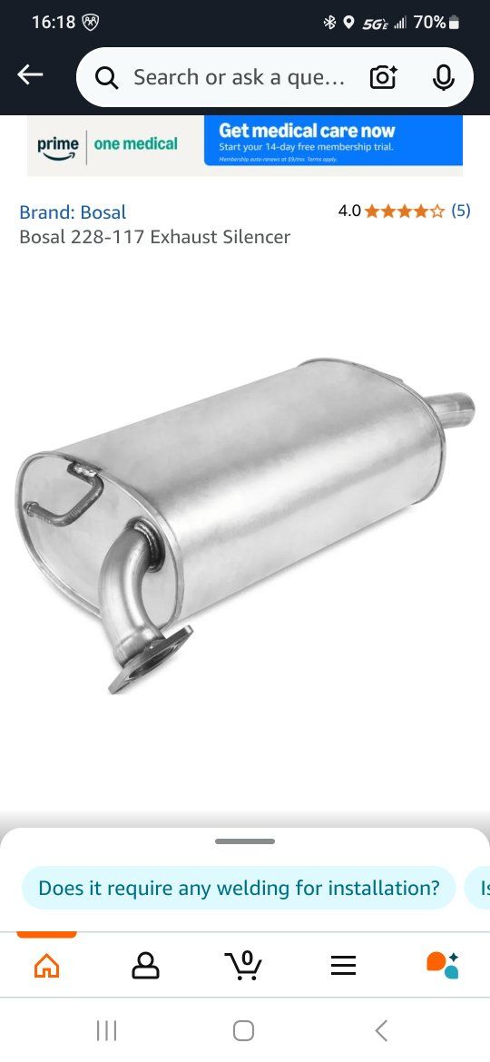 New Bosal 228-117 Exhaust Silencer (mufflerl