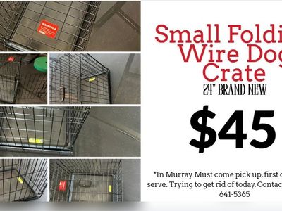 Small Folding Wire Dog Crate (24") - New