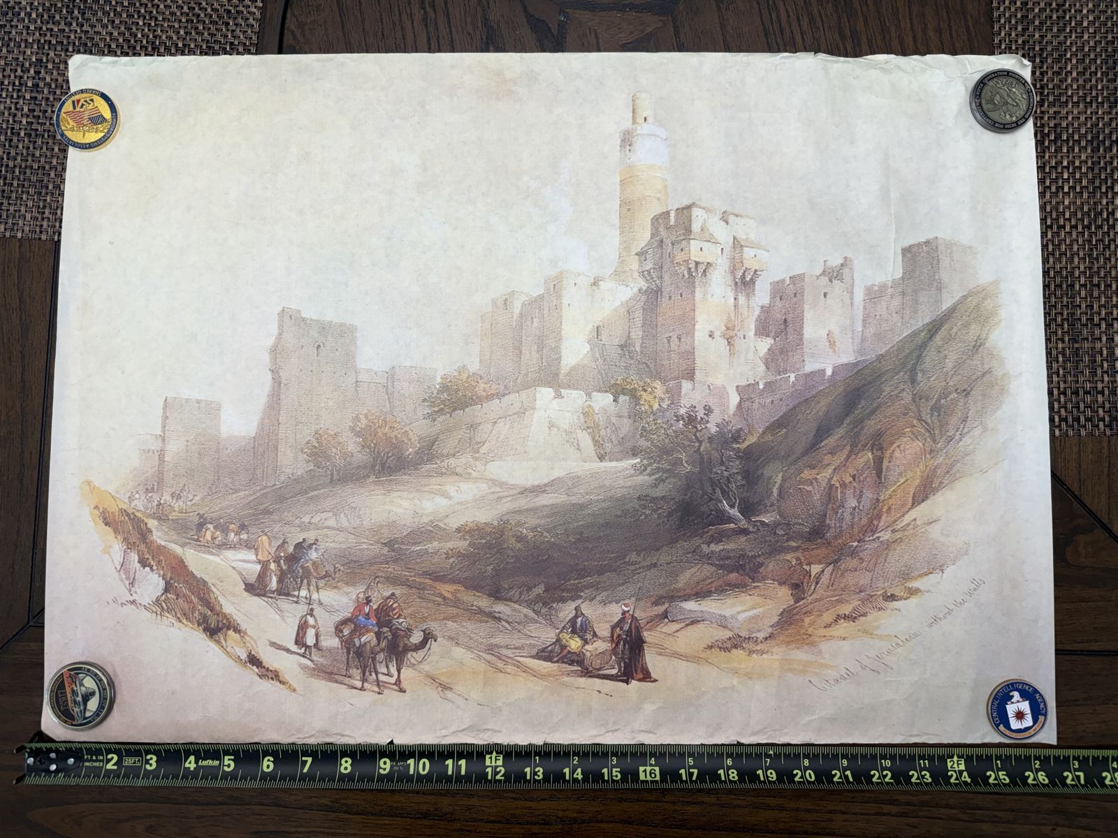 David Roberts “Citadel of Jerusalem” – Rare 18x26 Format – Same Size Held at Weber State Archives
