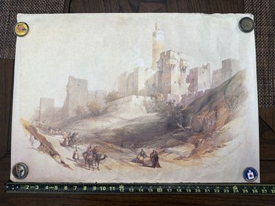David Roberts “Citadel of Jerusalem” – Rare 18x26 Format – Same Size Held at Weber State Archives