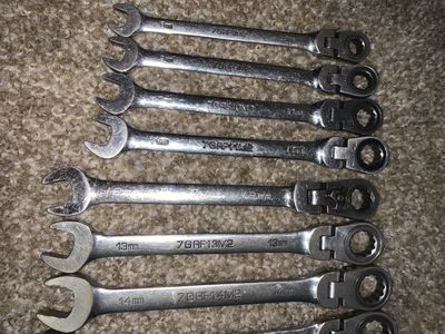 Matco 12mm is blue point - 12-Piece Metric Flex-Head Ratcheting Combination Wrench Set (8mm-19mm)