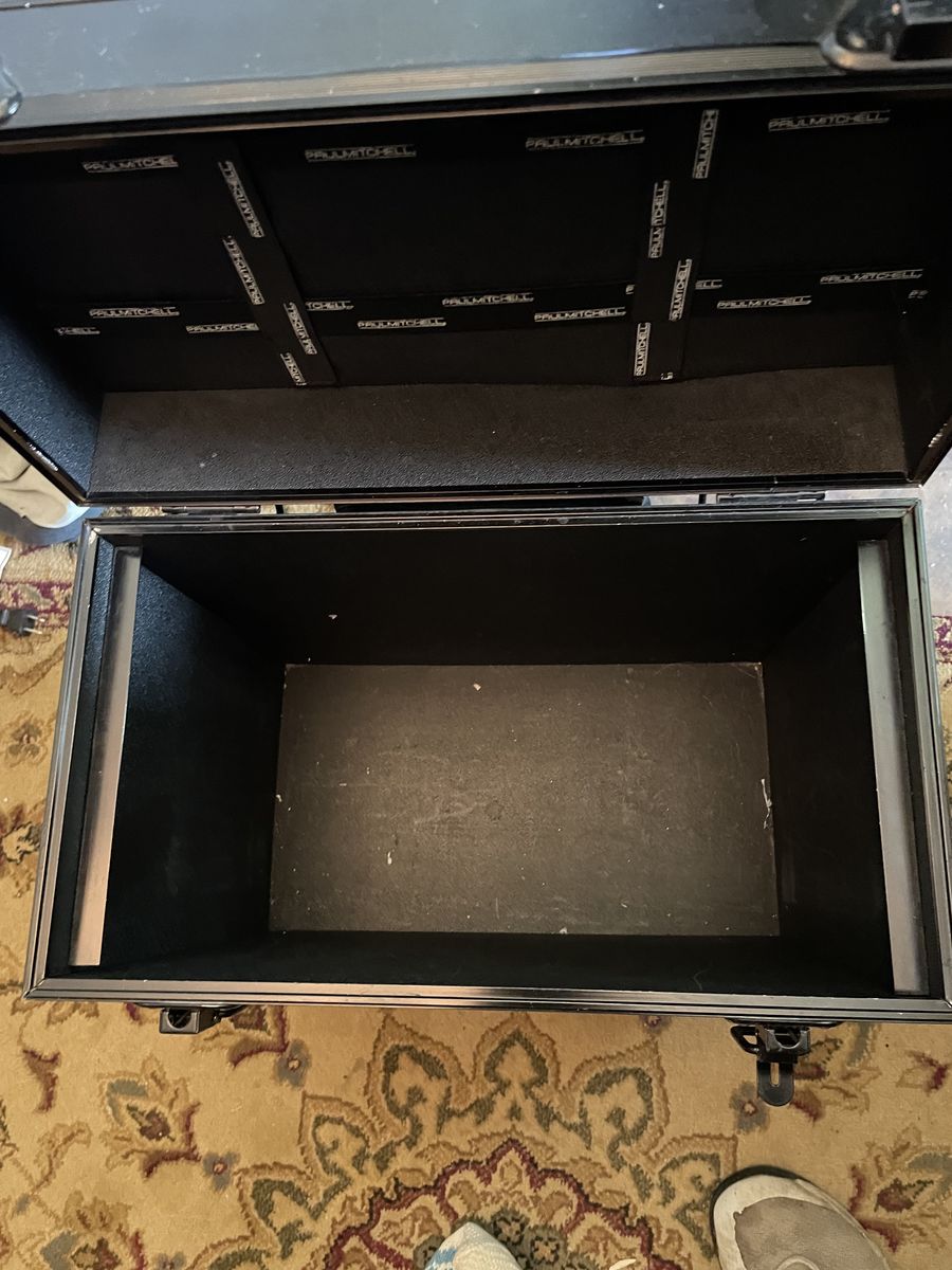 Paul Mitchell Black Rolling Makeup/Hair Styling Case, Professional Salon Trolley Organizer