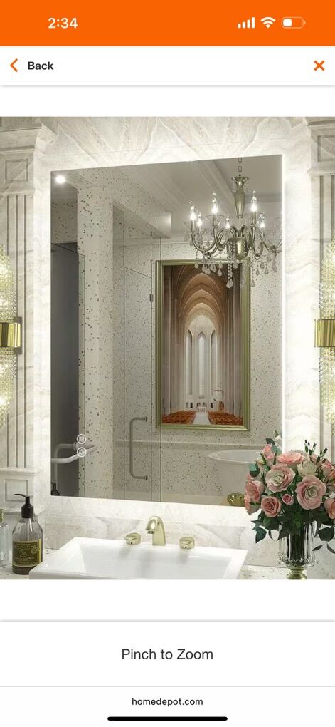 20x28 Led Bathroom Antifog Mirror