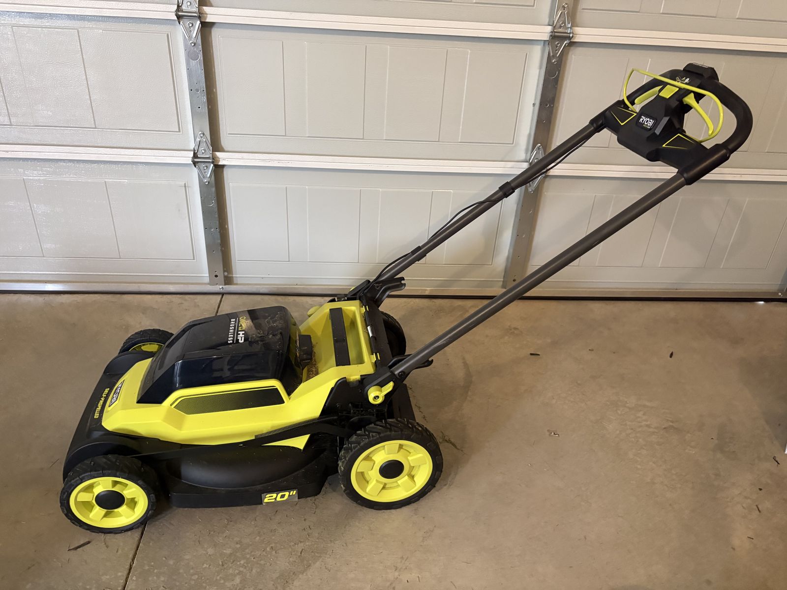 Ryobi 40 V stand behind electric self propelled lawn mower