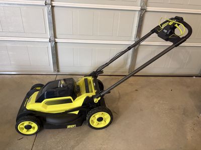 Ryobi 40 V stand behind electric self propelled lawn mower