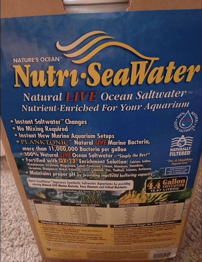 Nutri-seawater natural live ocean salt water
