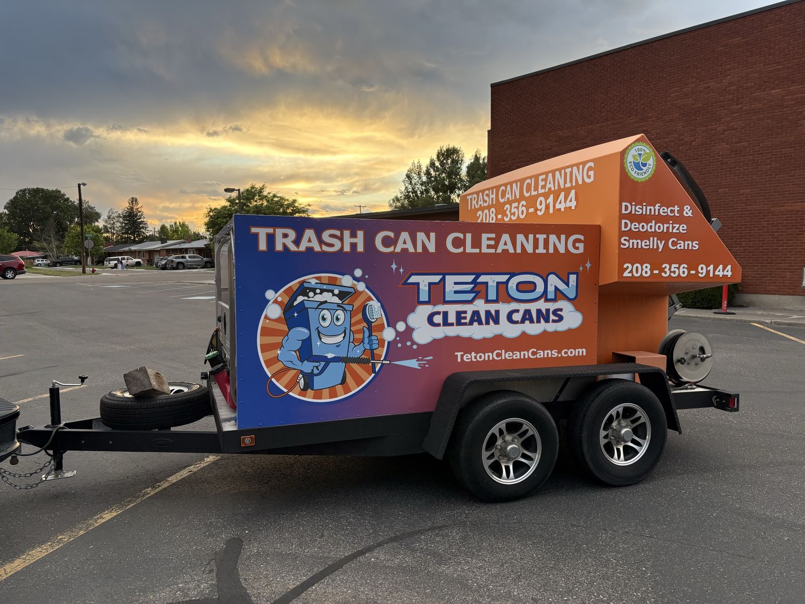 2019 sb2 trash can cleaning trailer