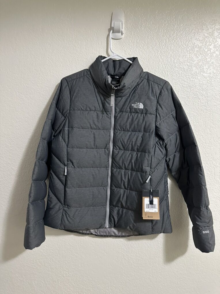 New The Northface Flare Down II Coat Gray Sz L