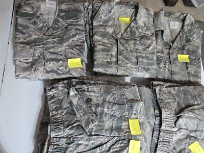 Lot of Used USAF Airman Battle Uniform (ABU) Shirts and Pants - Various Men's Sizes