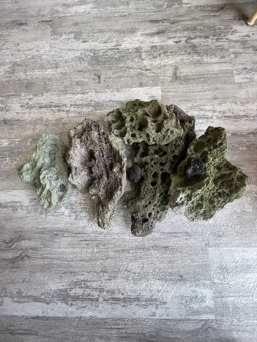 Aquarium Lava Rock Decoration Set - Natural, Porous, Assorted Sizes