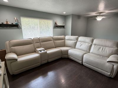 Ashley Furniture Double Deal 6-Piece Power Reclining Leather Sectional