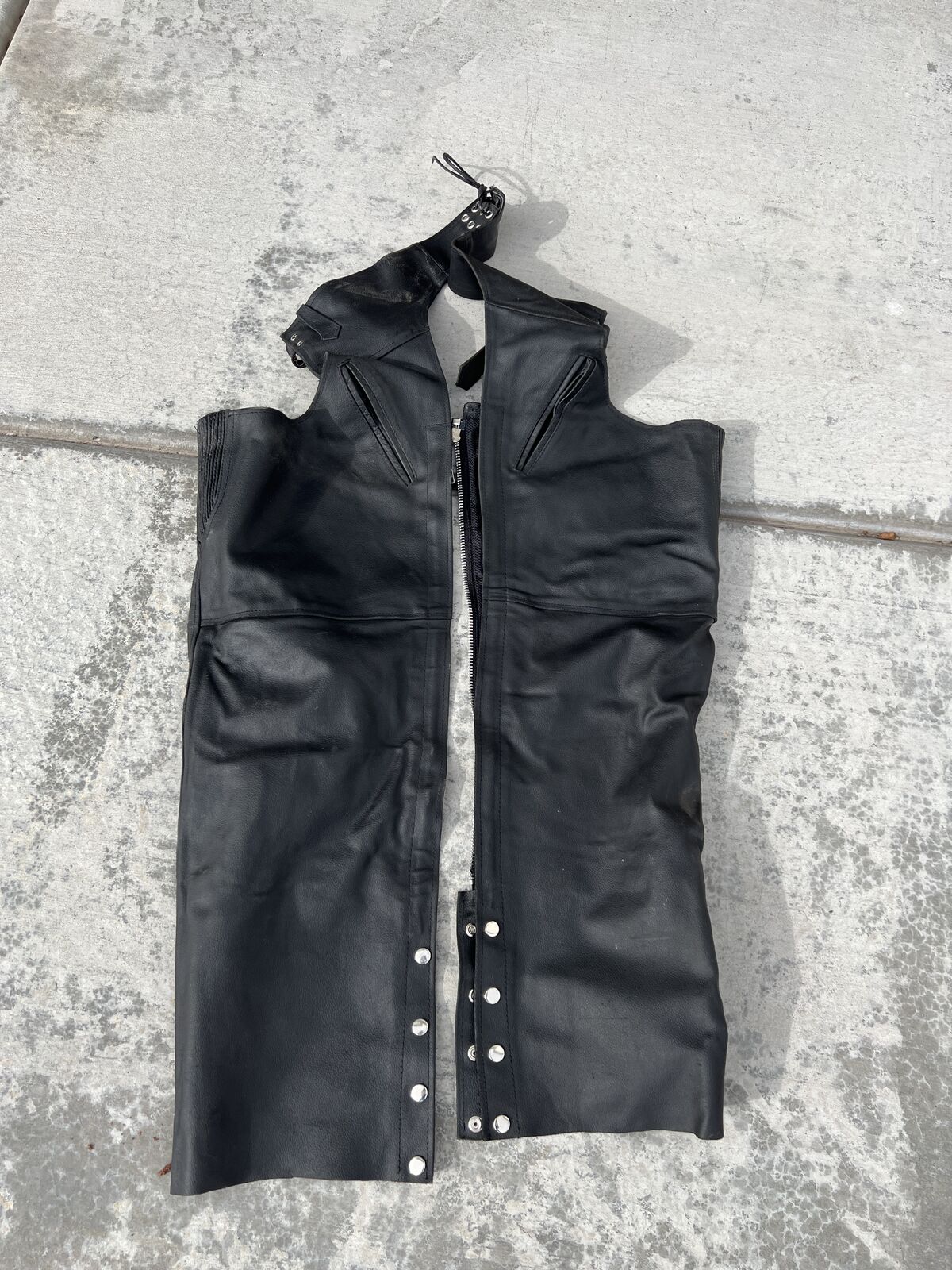 Leather Motorcycle Chaps size Medium