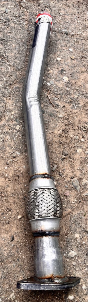 Metal Exhaust Pipe with Flex Section and Flange