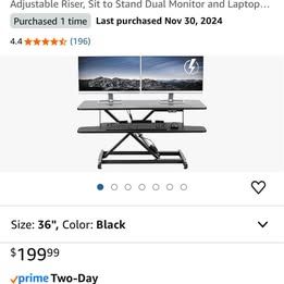 VIVO 36” Electric Height Adjustable Desk Converter