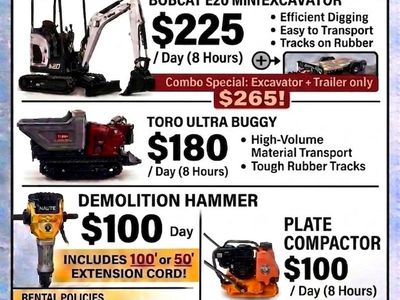 Equipment & tools Rentals