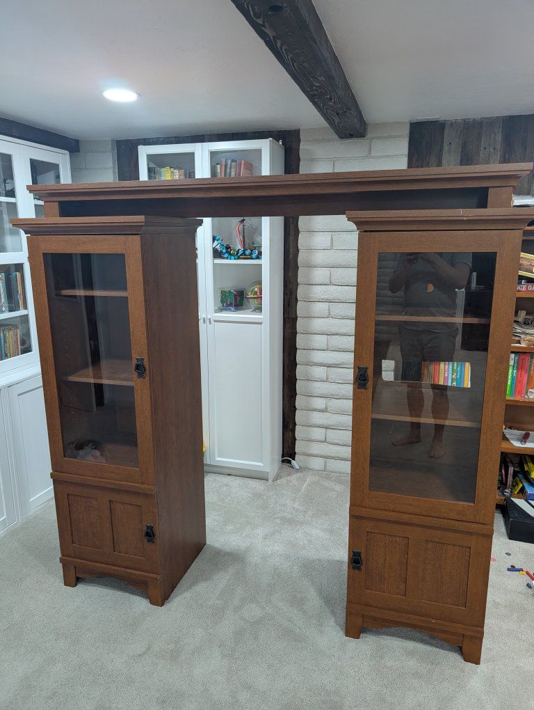 media center set, 2 cabinets plus the top span
