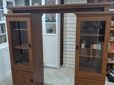 media center set, 2 cabinets plus the top span