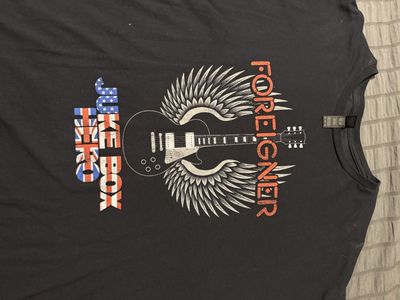 Foreigner Jukebox Hero T-Shirt Black Adult 3XL Rock Band Graphic Tee