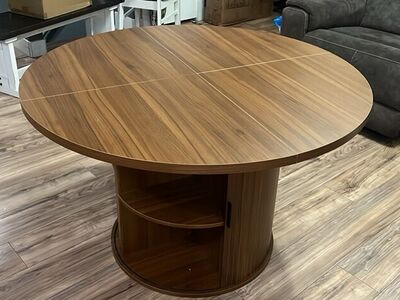 Round Walnut Table
