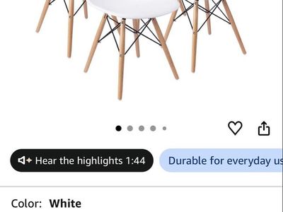 ‘8’ dining chairs- modern- basically new