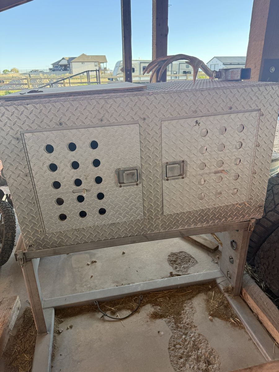 Pickup truck rack and dog boxes