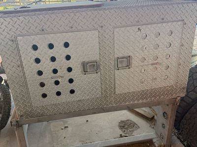 Pickup truck rack and dog boxes