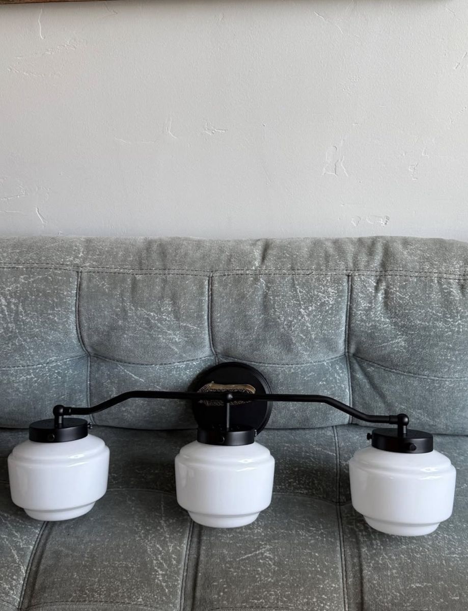 Hearth & Hand With Magnolia 3-Light Vanity Light with Milk Glass Shades