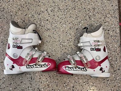 Rossignol Fun Girl Junior Downhill Ski Boots - White/Pink 21 -21.5