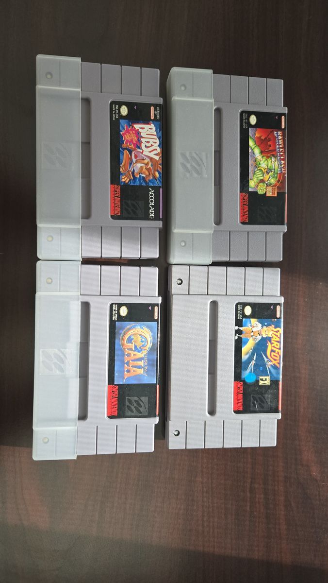 4 Super Nintendo SNES Games - Bubsy, Battle Clash, Illusion of Gaia, Star Fox