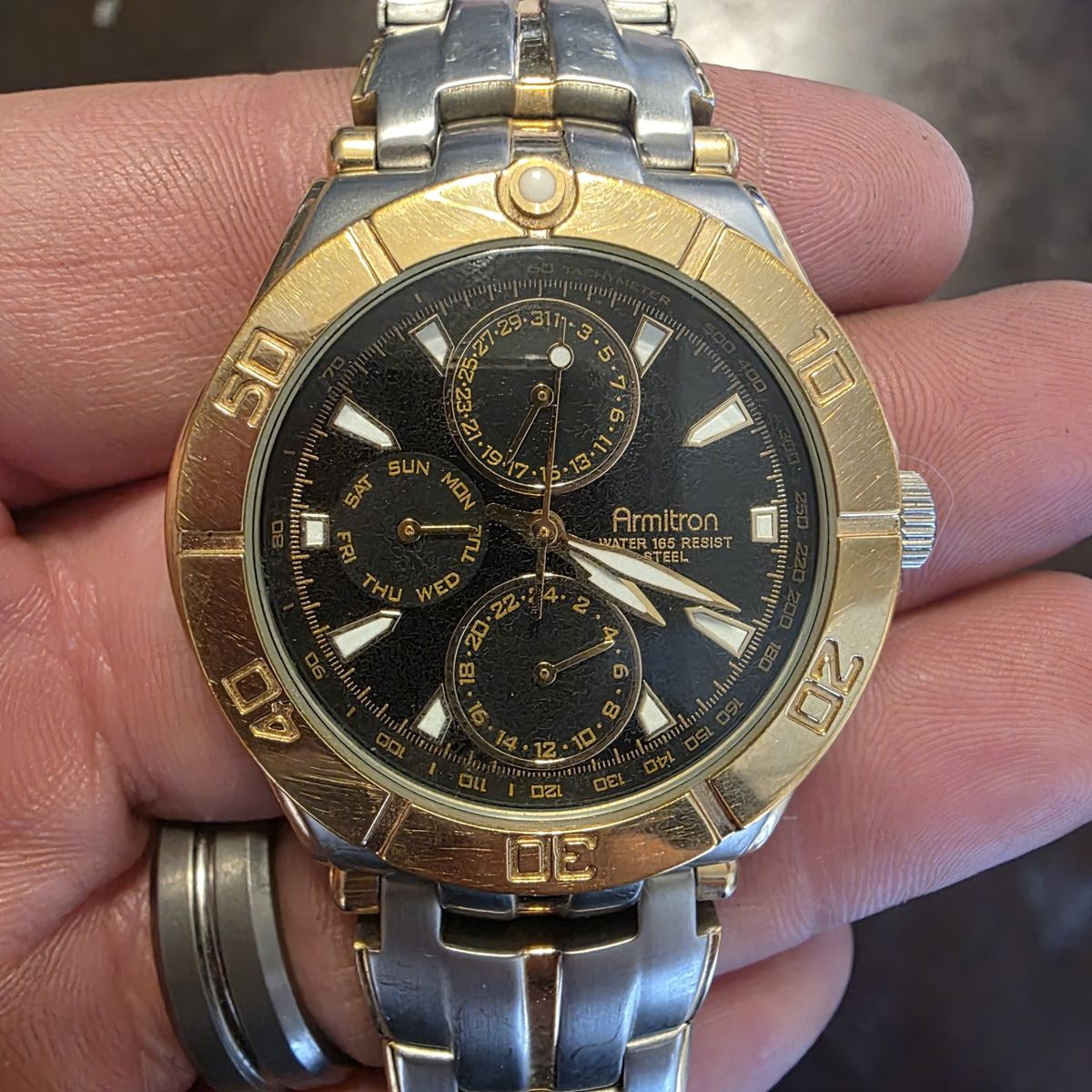 Armitron Two-Tone Stainless Steel Analog Quartz Wrist watch with Subdials
