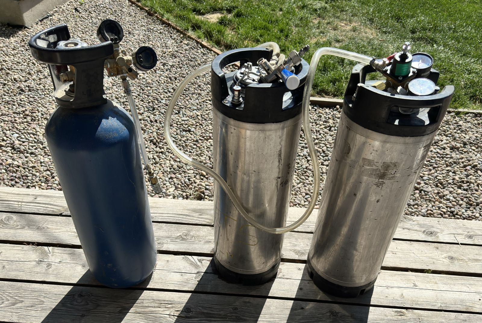 Two Corny Kegs, Co2, and 2 Regulators
