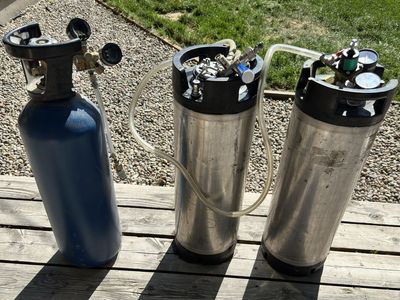 Two Corny Kegs, Co2, and 2 Regulators