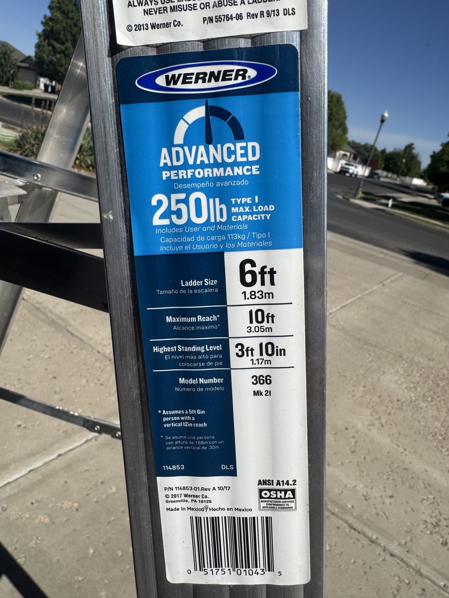Werner 6 ft aluminum ladder