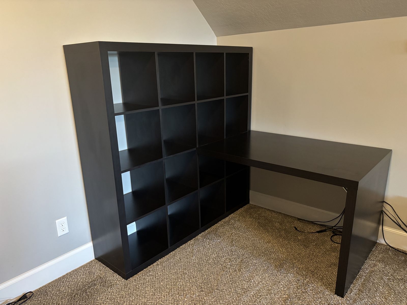Desk/wall cubbies combo