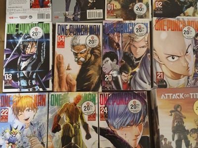 Manga Lot One-Punch Man Death Note Attack on Titan Box Set 1