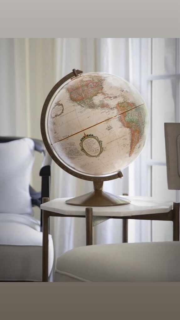 Decorative World Globe – 12” Diameter