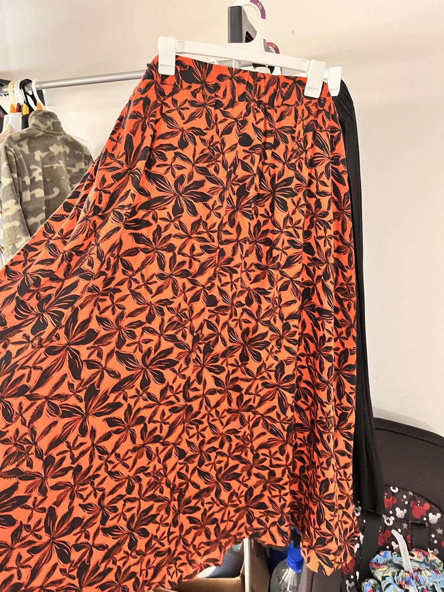 Orange skirt women Ava & VIV size 1xl, modest maxi