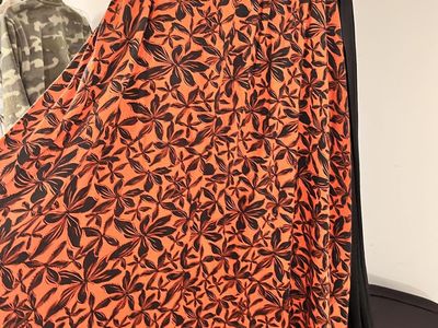 Orange skirt women Ava & VIV size 1xl, modest maxi