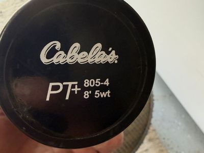 Cabela's PT+ 805-4 8' 5wt Fly Fishing Rod in Green Carrying Case