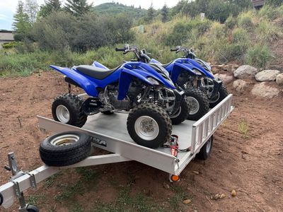 2011 Yamaha Raptor 350 ATV, two of them, & Aluminum Trailer - Very low Hours, Excellent Condition
