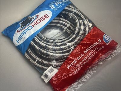 HIPPOHOSE Stainless Steel Braided Washer Machine Hose Single Sides 90 Degree Elbow Fits