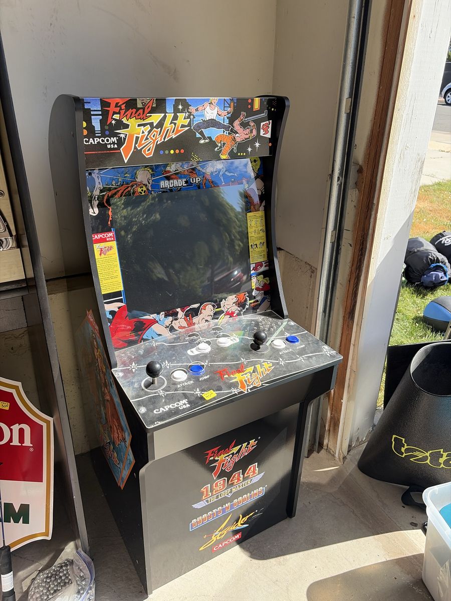 Arcade1Up Capcom Final Fight 1944 Home Arcade Machine - 4 Games in 1, Original Graphics