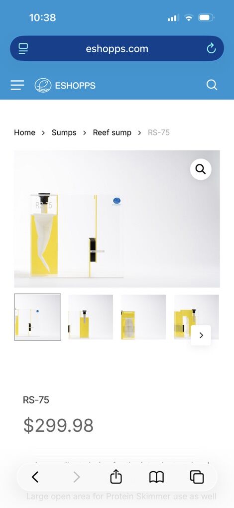 Aquarium Eshopps Oceana Class RS-75 Sump