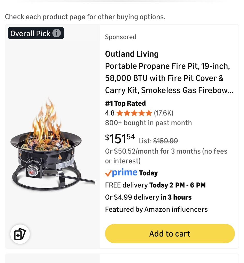 Propane portable Fire Pit