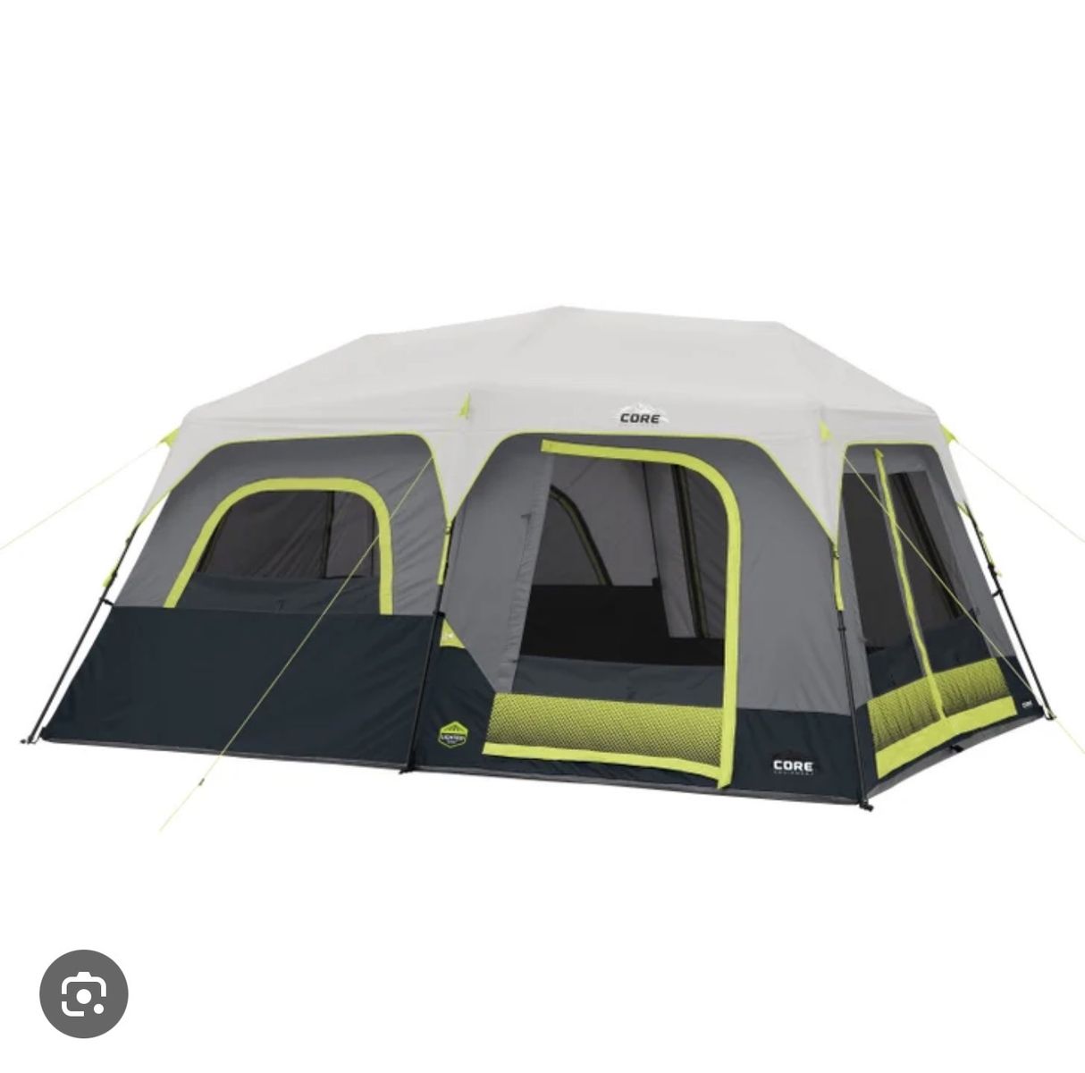 Core 10 Person Lighted Instant Cabin Tent