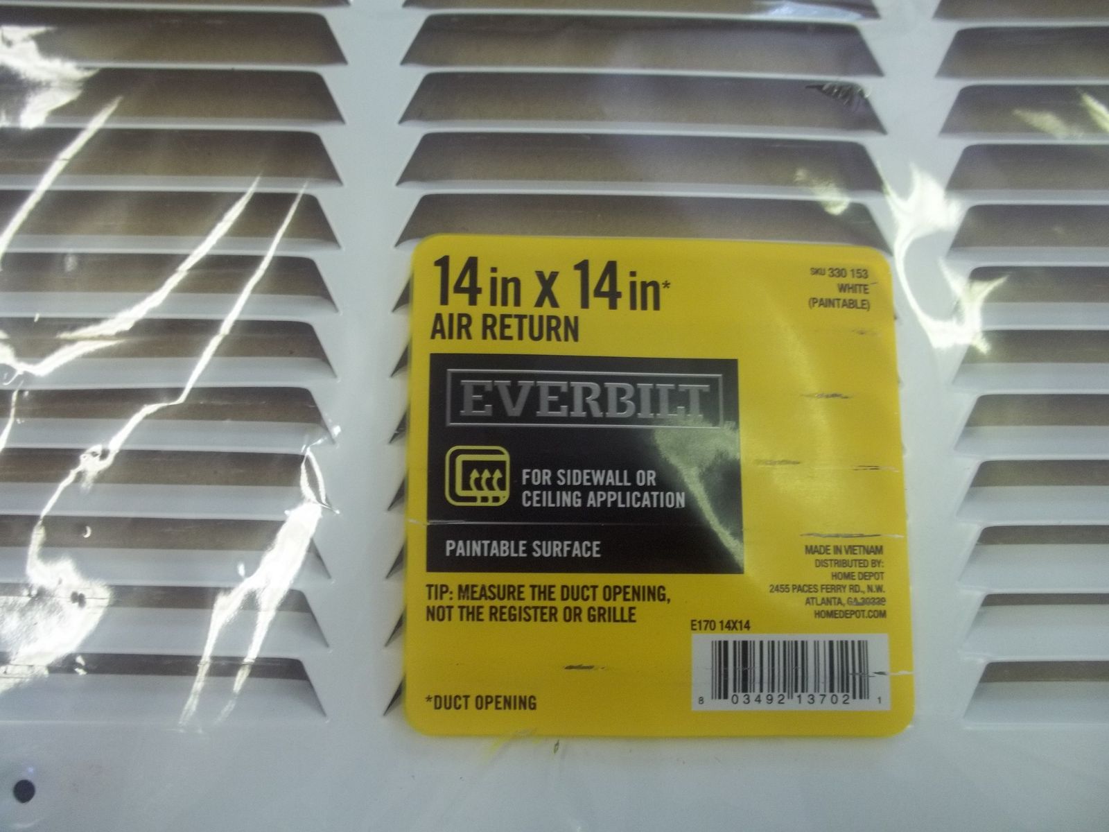 Everbilt 14" x 14" Air Return