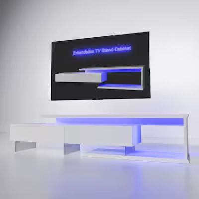 Extendable LED TV Stand with Remote Control Multiple Lighting Modes