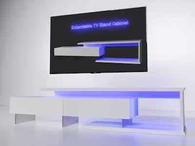 Extendable LED TV Stand with Remote Control Multiple Lighting Modes